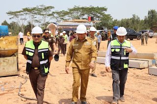 Kajati Kalsel Tinjau Pembangunan Kantor Baru Kejari Barito Kuala