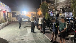 Patroli Dini Hari di Tabalong, Polisi Amankan 13 Motor Diduga untuk Balap Liar