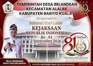 Pemdes Belandean Ucapkan Selamat Hari Lahir Kejaksaan RI Ke-81