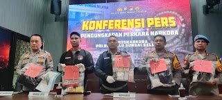 Polres HSS Ungkap Lima Kasus Narkoba, Sita 148,85 Gram Sabu dan 3