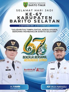 emerintah Kabupaten Barito Timur Mengucapkan Selamat Hari Jadi ke-67 Kabupaten Barito Selatan Tahun 2026