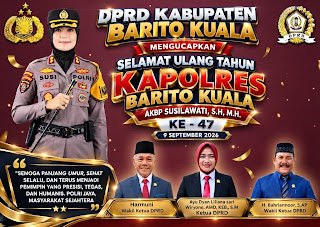 DPRD Batola Ucapkan Selamat Ulang Tahun Kapolres Batola Ke-47