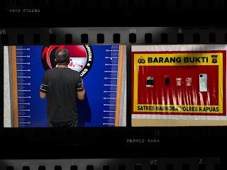 Polres Kapuas Amankan Pria 46 Tahun, Sabu 4,19 Gram Disita di Depan Indomaret